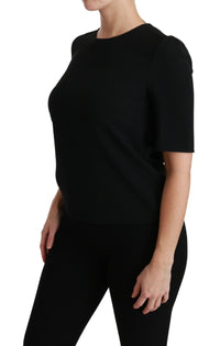 Thumbnail for Elegant Black Stretch Blouse Top