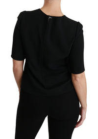 Thumbnail for Elegant Black Stretch Blouse Top