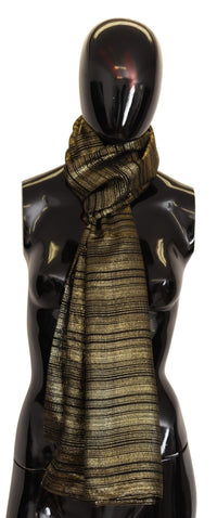 Thumbnail for Elegant Gold Silk Blend Scarf