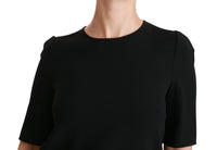 Thumbnail for Elegant Black Stretch Blouse Top