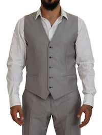 Thumbnail for Elegant Silver Slim Fit Three-Piece Suit