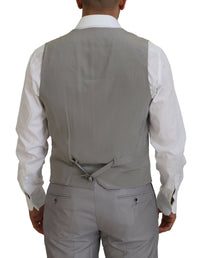 Thumbnail for Elegant Silver Slim Fit Three-Piece Suit