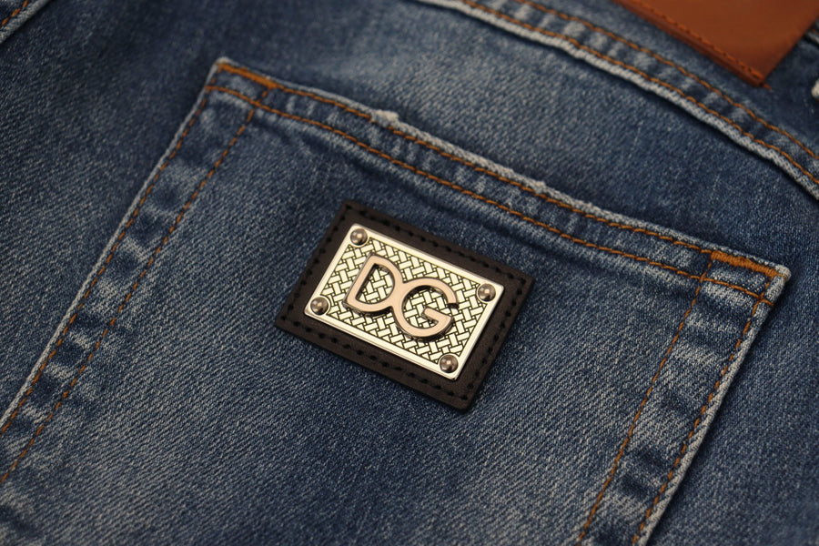 Elegant Slim Fit Denim Shorts