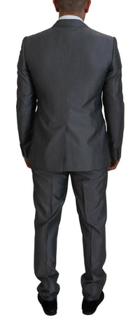 Thumbnail for Elegant Gray Silver Sicilia Suit Ensemble