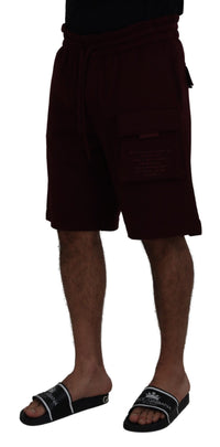 Thumbnail for Maroon Bermuda Cargo Men Shorts