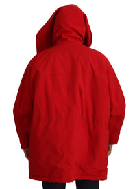 Thumbnail for Sleek Red Lightweight Windbreaker Jacket