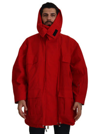 Thumbnail for Sleek Red Lightweight Windbreaker Jacket