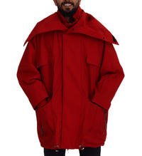 Thumbnail for Sleek Red Lightweight Windbreaker Jacket