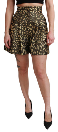 Thumbnail for High Waist Black & Gold Luxe Shorts