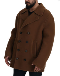 Thumbnail for Elegant Double Breasted Brown Jacket