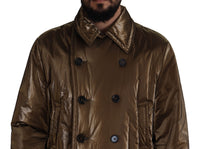 Thumbnail for Elegant Bronze Double-Breasted Jacket