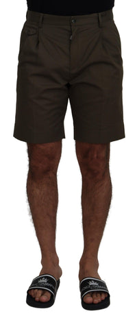 Thumbnail for Elegant Green Cotton Chino Shorts
