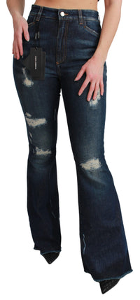 Thumbnail for Chic High Waist Flare Denim Queen Embroidery