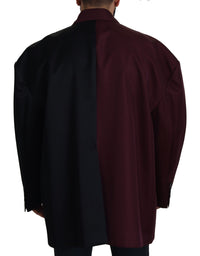 Thumbnail for Elegant Bordeaux Double-Breasted Jacket