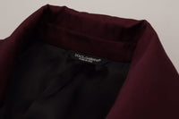 Thumbnail for Elegant Bordeaux Double-Breasted Jacket