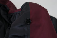 Thumbnail for Elegant Bordeaux Double-Breasted Jacket