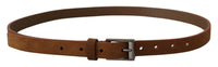 Thumbnail for Chic Suede Belt with Logo Engraved Buckle