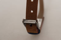 Thumbnail for Chic Suede Belt with Logo Engraved Buckle