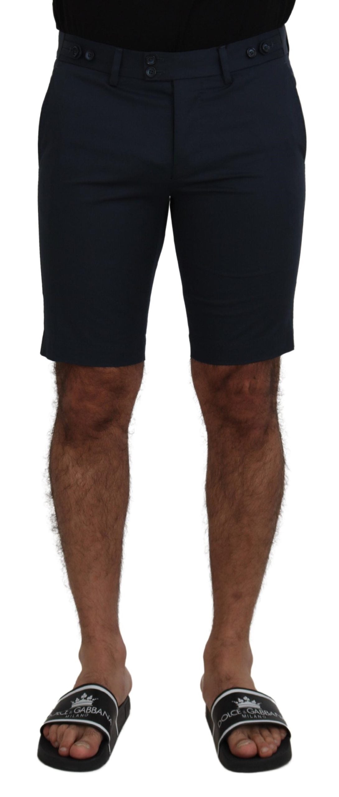 Blue Bermuda Low Waist Men Shorts