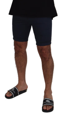 Thumbnail for Blue Bermuda Low Waist Men Shorts