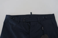 Thumbnail for Blue Bermuda Low Waist Men Shorts