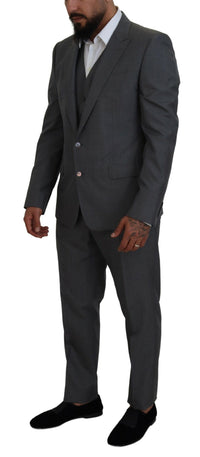 Thumbnail for Sleek Silver Martini Slim Fit Three-Piece Suit