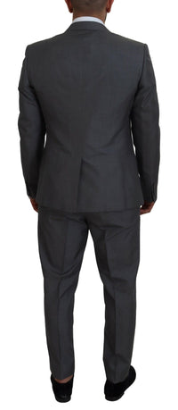 Thumbnail for Sleek Silver Martini Slim Fit Three-Piece Suit