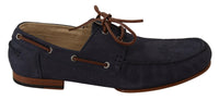Thumbnail for Elegant Blue & Brown Leather Boat Shoes
