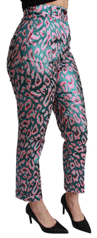 Thumbnail for Elegant High Waist Cropped Silk Blend Pants