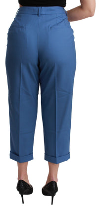 Thumbnail for Elegant Pleated Wool Cuffed Trousers