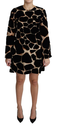 Thumbnail for Chic Giraffe Print Shift Mini Dress