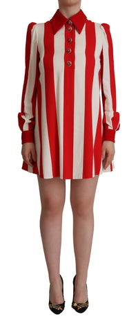 Thumbnail for Elegant Striped Shirt Mini Dress