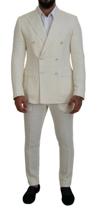 Thumbnail for Elegant Off White Silk-Blend Suit