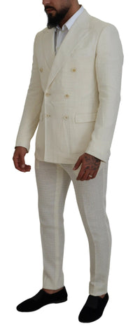 Thumbnail for Elegant Off White Silk-Blend Suit