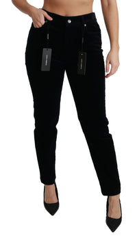 Thumbnail for Chic Mid Waist Skinny Corduroy Jeans