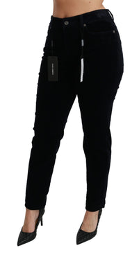 Thumbnail for Chic Mid Waist Skinny Corduroy Jeans