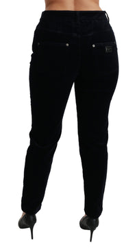 Thumbnail for Chic Mid Waist Skinny Corduroy Jeans