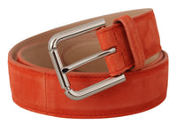 Thumbnail for Elegant Suede Leather Belt in Vibrant Orange