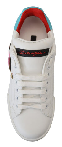 Thumbnail for Elegant White Portofino Leather Sneakers