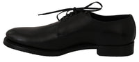 Thumbnail for Elegant Black Leather Derby Dress Shoes