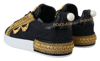 Thumbnail for Elegant Portofino Leather Sneakers in Black