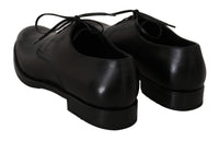 Thumbnail for Elegant Black Leather Derby Dress Shoes