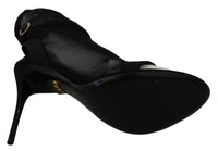 Thumbnail for Elegant Black Heeled Stretch Sandals