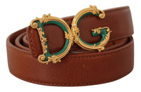 Thumbnail for Elegant Leather Belt with Logo Buckle