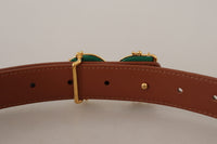 Thumbnail for Elegant Leather Belt with Logo Buckle