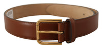 Thumbnail for Elegant Leather Belt with Engraved Buckle