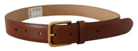 Thumbnail for Elegant Leather Belt with Engraved Buckle