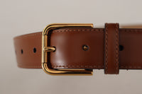 Thumbnail for Elegant Leather Belt with Engraved Buckle