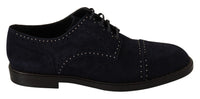 Thumbnail for Elegant Suede Derby Shoes with Silver Studs