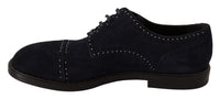 Thumbnail for Elegant Suede Derby Shoes with Silver Studs